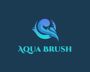 Aqua Water Wave logo design