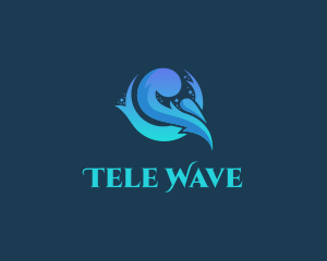 Aqua Water Wave logo design