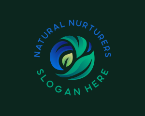 Organic Nature Leaves logo design