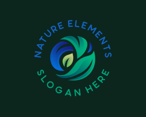 Organic Nature Leaves logo design