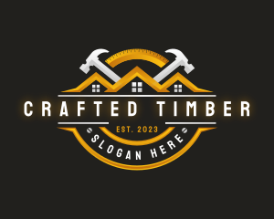 Hammer Contractor Carpentry logo design