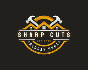 Hammer Contractor Carpentry logo design