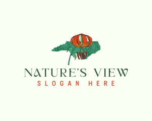 North Carolina Lily Plant logo design