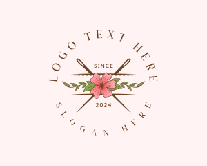 Floral Needle Stitch Logo