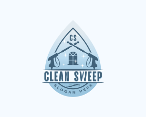 Clean Sanitation Pressure Washing	 logo design