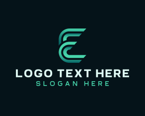 Electronic Cyber Gaming Letter E logo