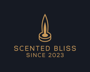 Scented Candle Flame logo design