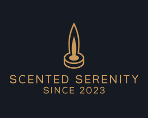 Scented Candle Flame logo design