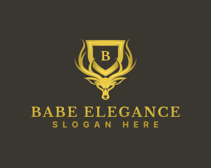 Luxury Deer Shield  logo design