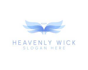 Archangel Wings Halo logo design