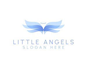 Archangel Wings Halo logo design