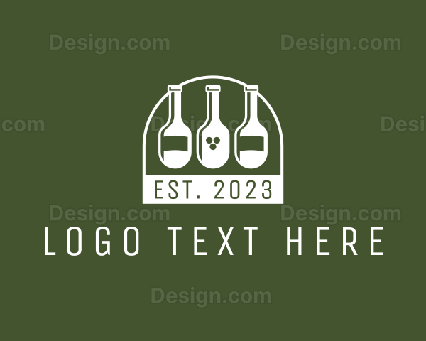 Bar Wine Bottles Logo