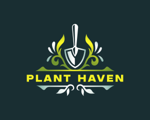 Shovel Lawn Planting logo design