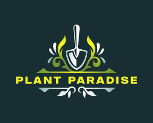 Shovel Lawn Planting logo design