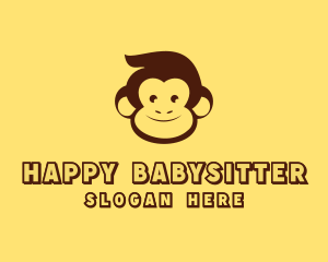 Happy Monkey Face logo design