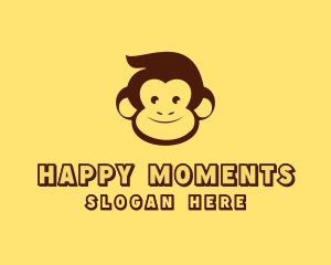 Happy Monkey Face logo design