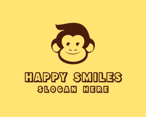 Happy Monkey Face logo design