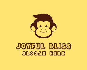 Happy Monkey Face logo design