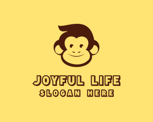 Happy Monkey Face logo design