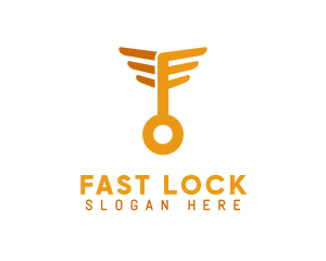 Golden Wing Key logo design