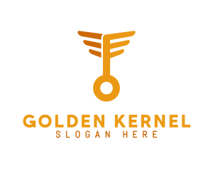 Golden Wing Key logo design