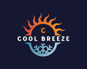 Hot Cold HVAC logo design