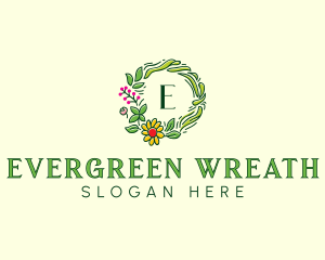 Floral Wreath Decor logo design