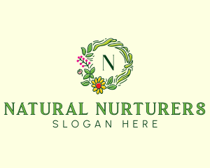 Floral Wreath Decor logo design