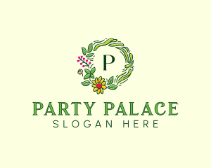 Floral Wreath Decor logo design