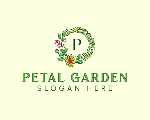 Floral Wreath Decor logo design