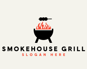 Barbecue Fire Grill logo design
