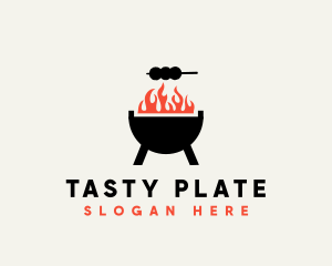 Barbecue Fire Grill logo design