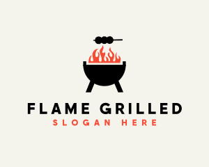 Barbecue Fire Grill logo design