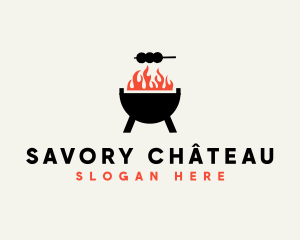 Barbecue Fire Grill logo design