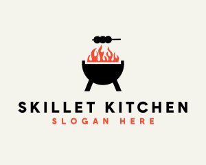 Barbecue Fire Grill logo design