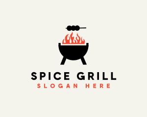 Barbecue Fire Grill logo design