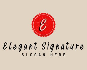 Handwritten Stamp Brand logo design