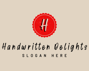 Handwritten Stamp Brand logo design