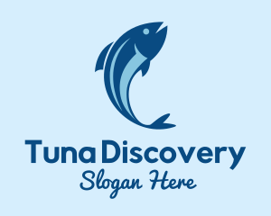 Blue Tuna Fish  logo design