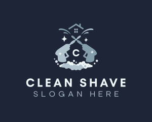 Clean Pressure Washer House logo design