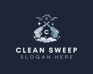 Clean Pressure Washer House logo design