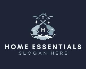 Clean Pressure Washer House logo design