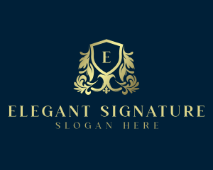 Royal Luxury Ornament Shield logo design