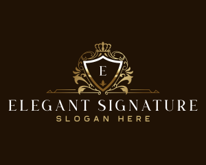 Elegant Crest Crown logo design