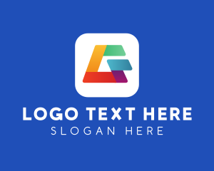 Colorful Mobile App Letter A  logo