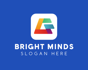 Colorful Mobile App Letter A  logo