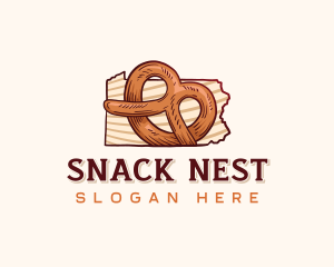 Pennsylvania Pretzel Snacks logo design