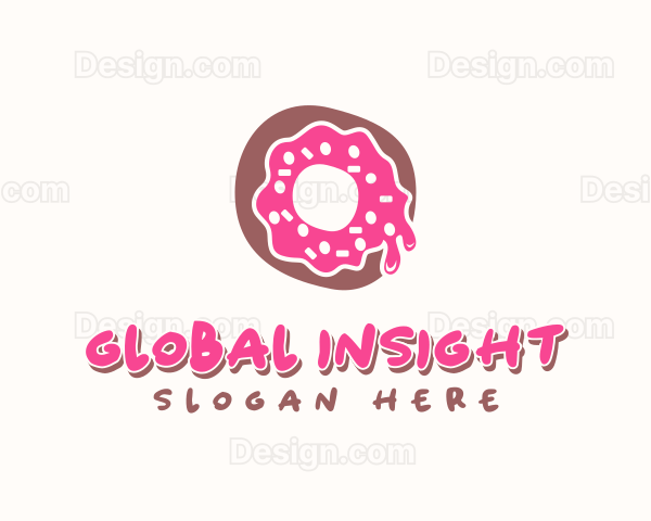 Doughnut Icing Letter O Logo