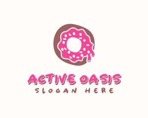 Doughnut Icing Letter O logo design