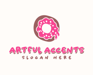 Doughnut Icing Letter O logo design